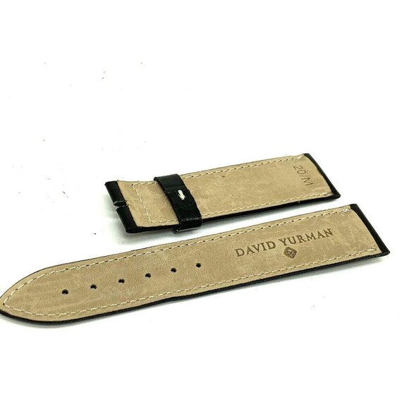 David Yurman Watch 20/M Replacement Band Black Leather 20mm 360160684 - Picture 5 of 7